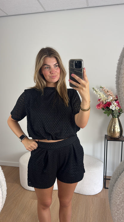 Silvy Two Piece Set Black