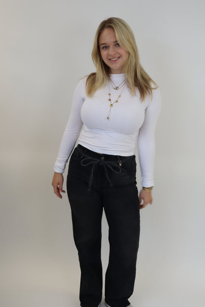 Laulia Straight Leg Jeans - Black Y3331-3