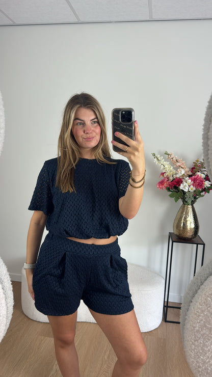 Silvy Two Piece Set Navy