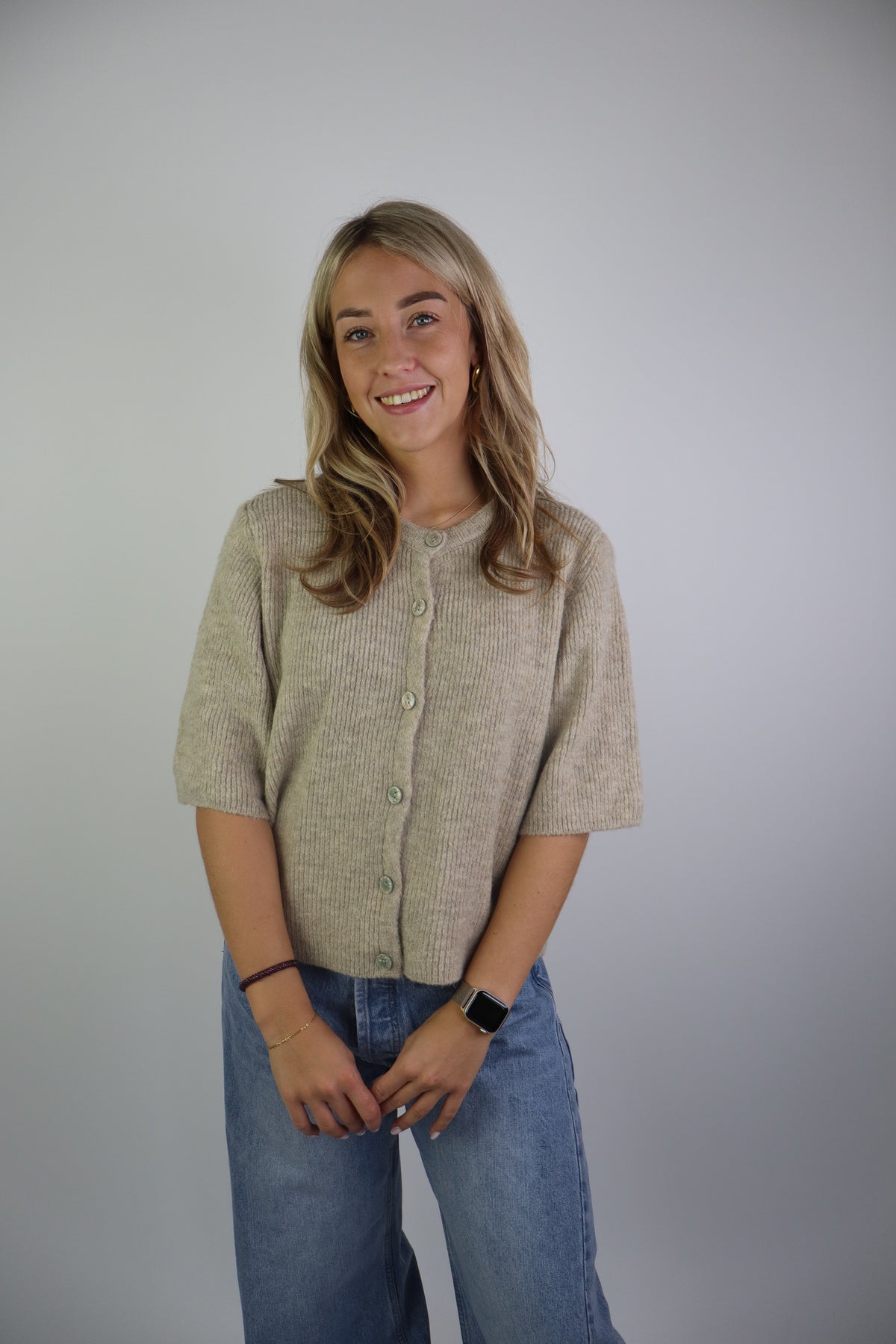 Jenna Knitted Top Beige