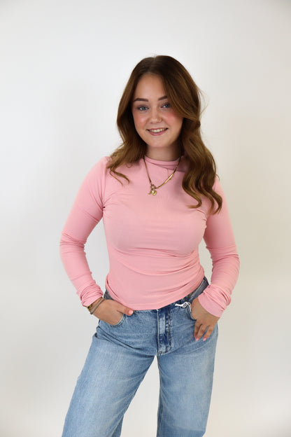 Leanne Long Sleeve Top - Roze