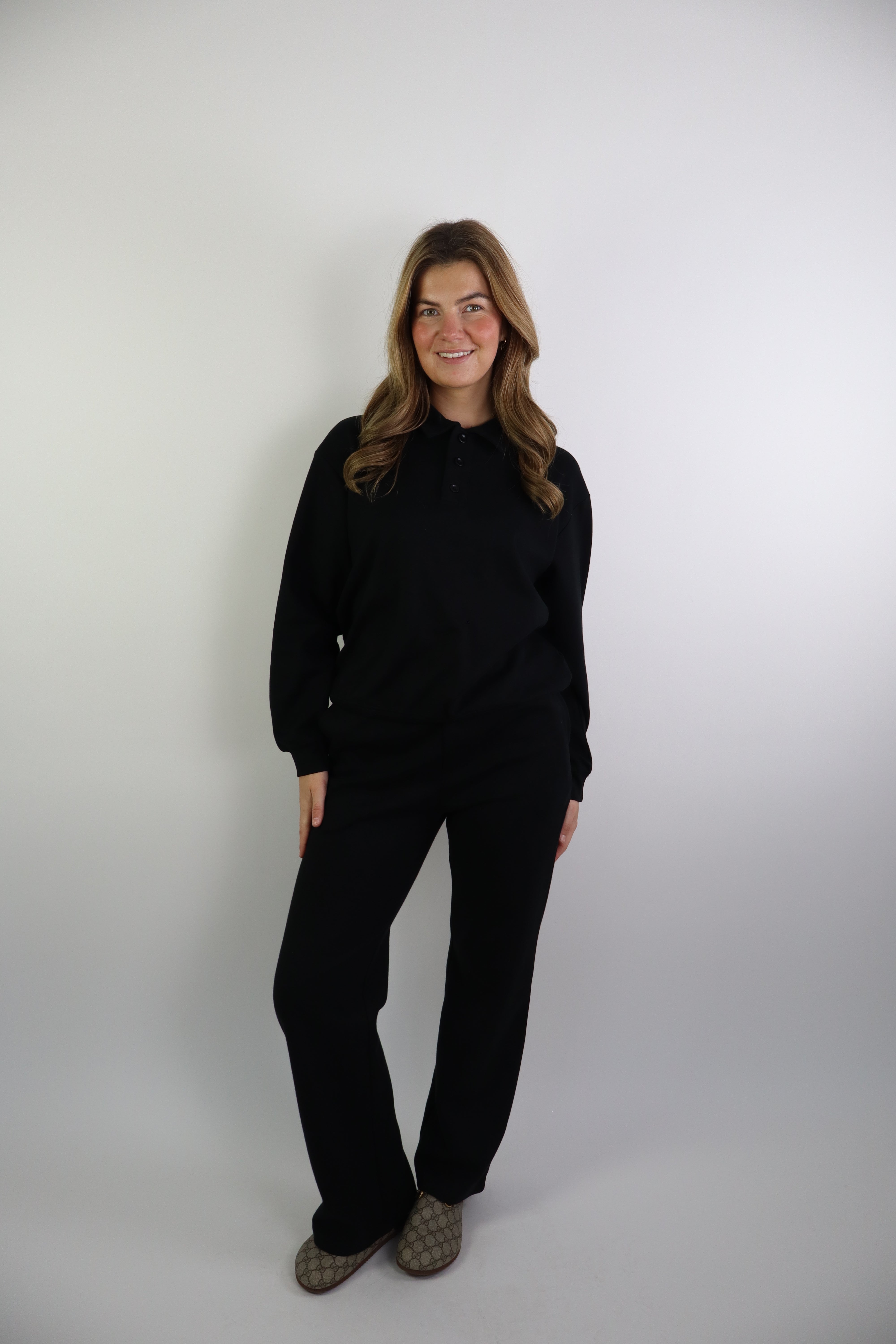 By Kie Basic Polo Sweater Black