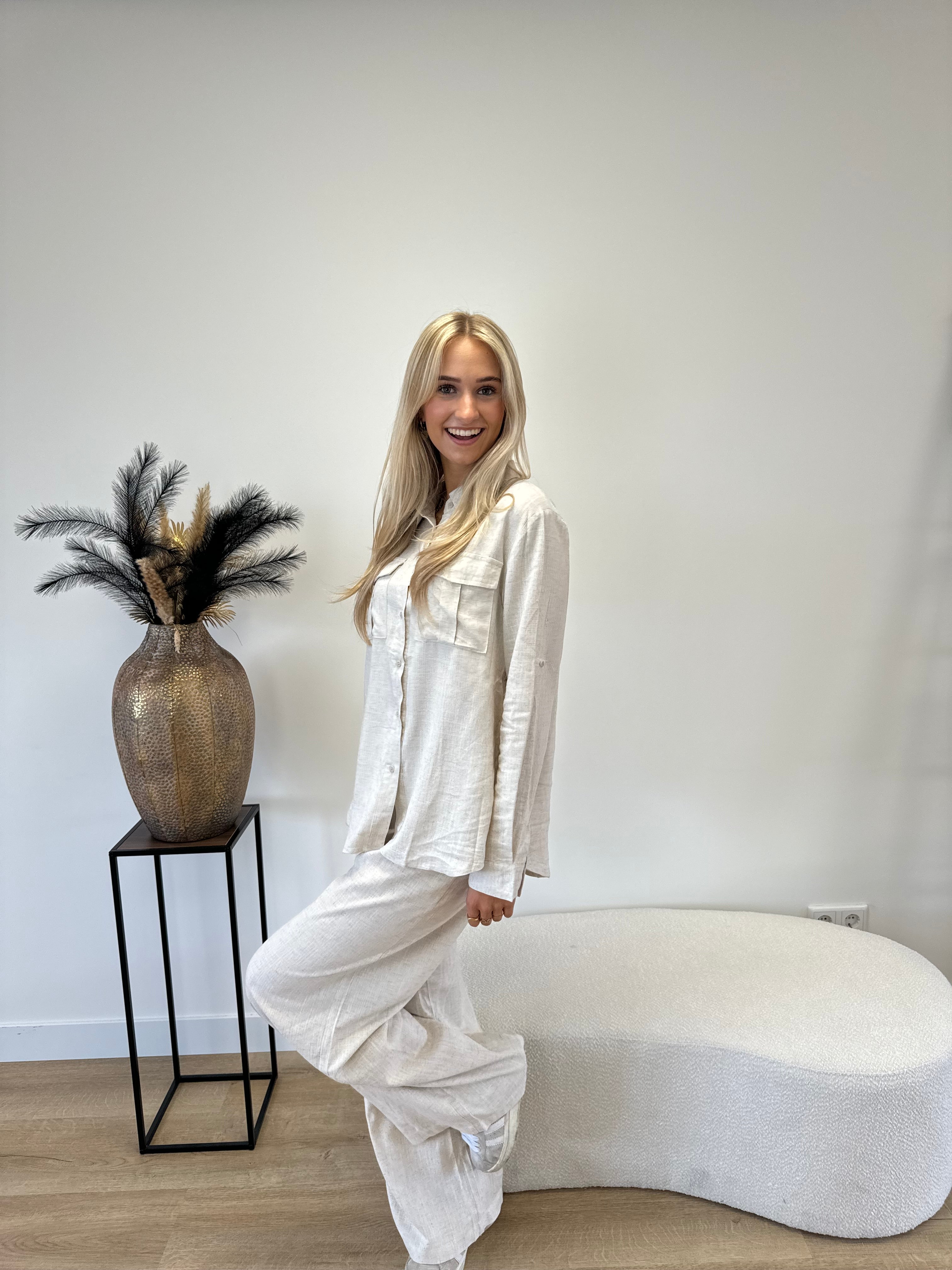 Macy Linnen Blouse Beige