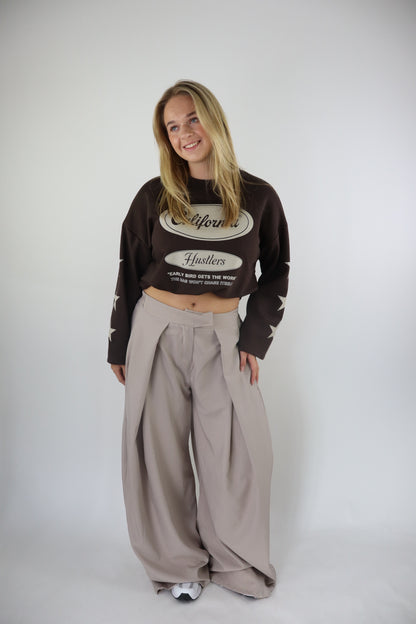 Joënne Baggy Pantalon Taupe