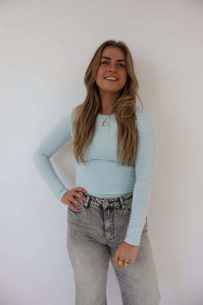 Kyra Basic Top Sky Blue