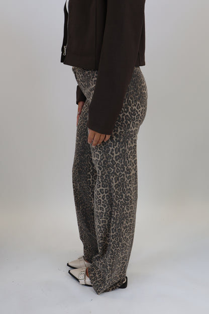 Oliwia Leopard Tall Jeans | Mid Waist T6265-36