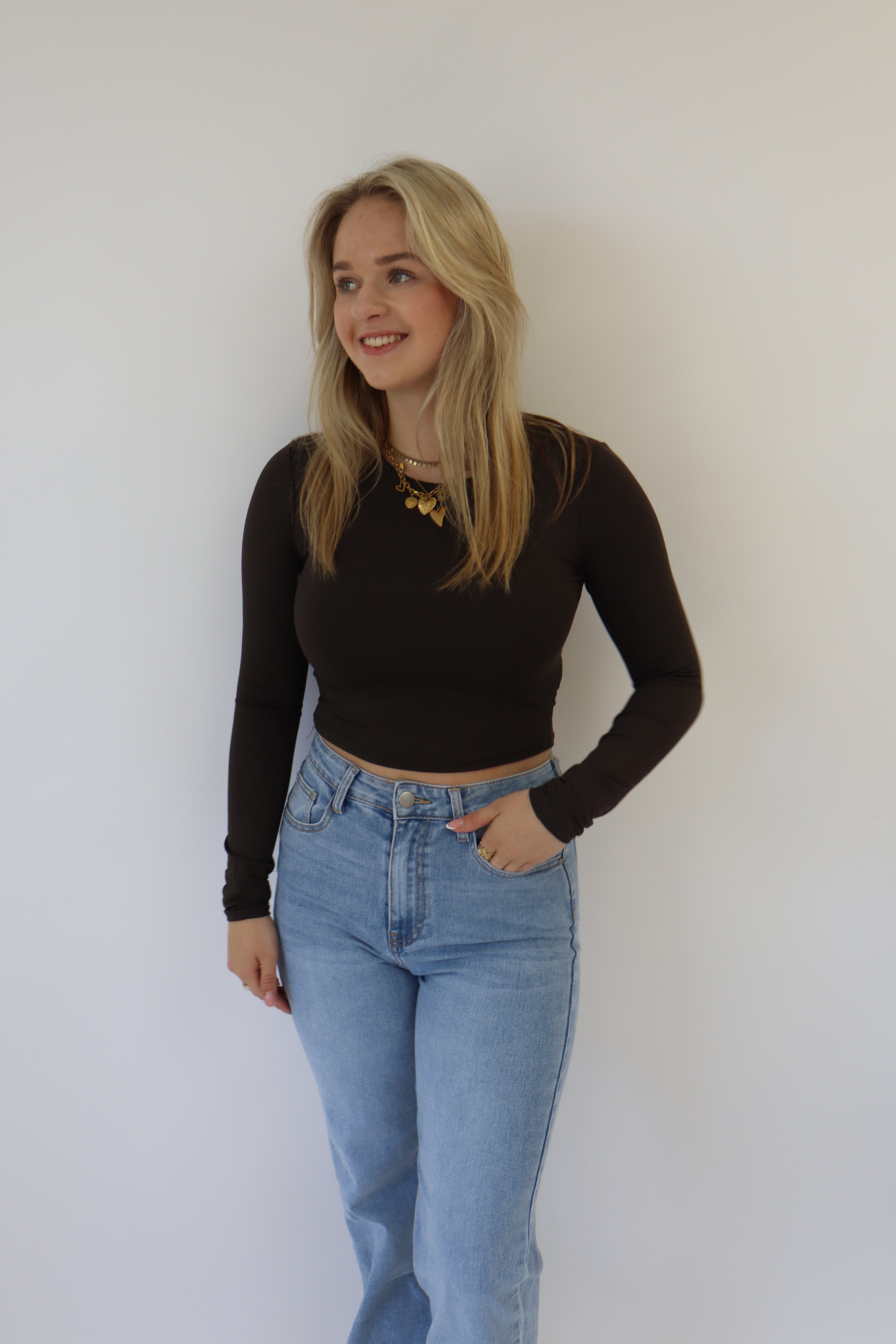 Leela Top Brown