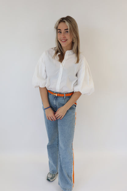 Dani Puff Blouse White