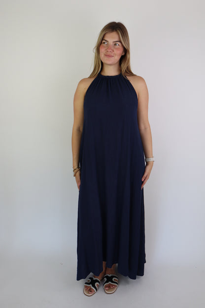 Roma Maxi Dress Navy