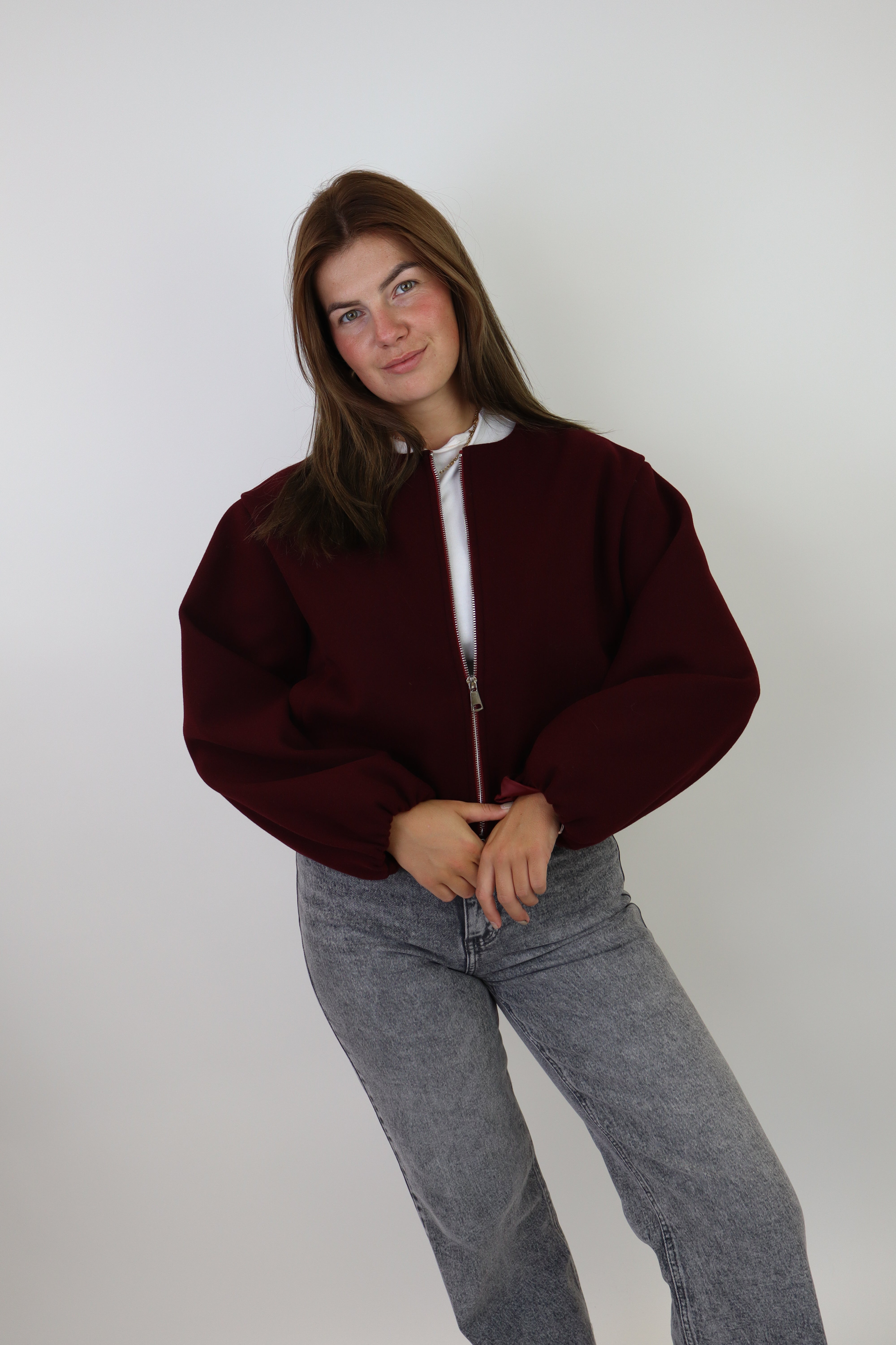 Ambika Bomber Jacket Bordeaux