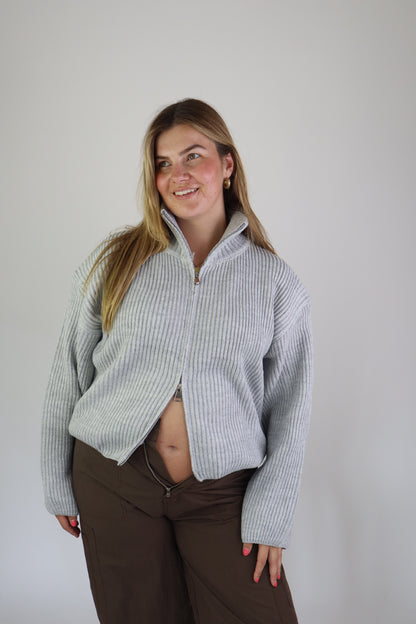Lana Zip Vest Grey