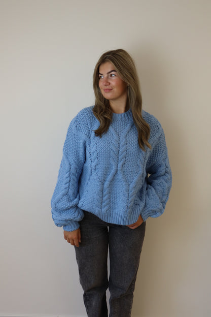 Nora Cozy Knit Light Blue