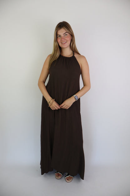 Roma Maxi Dress Brown