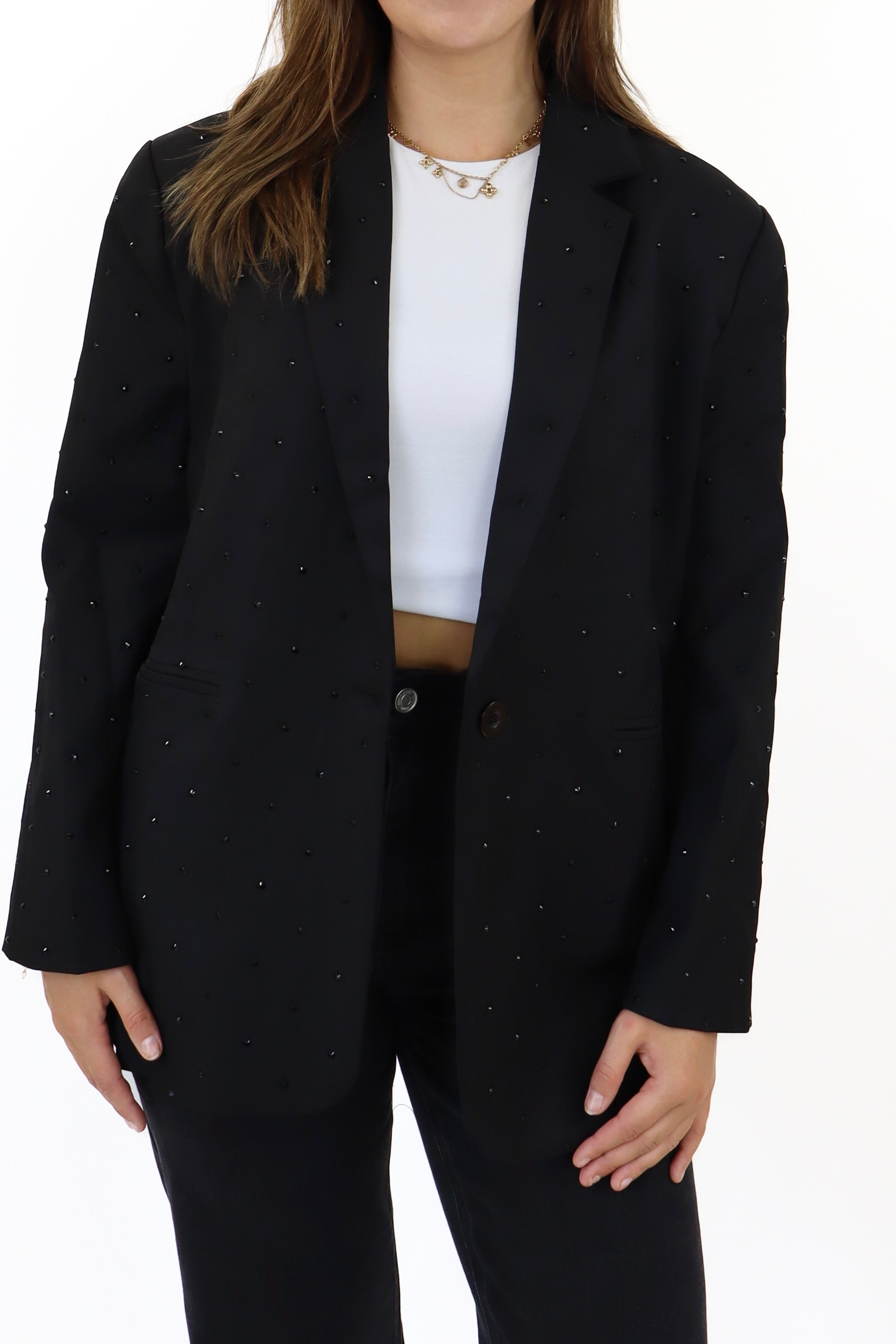 Ambika Glitter Blazer Black