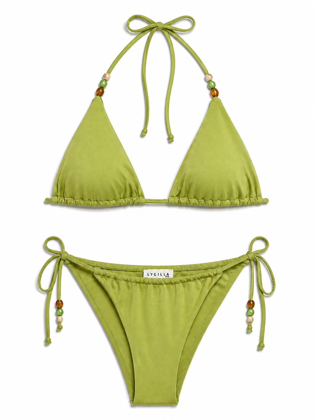 Beads Bikini Set Green