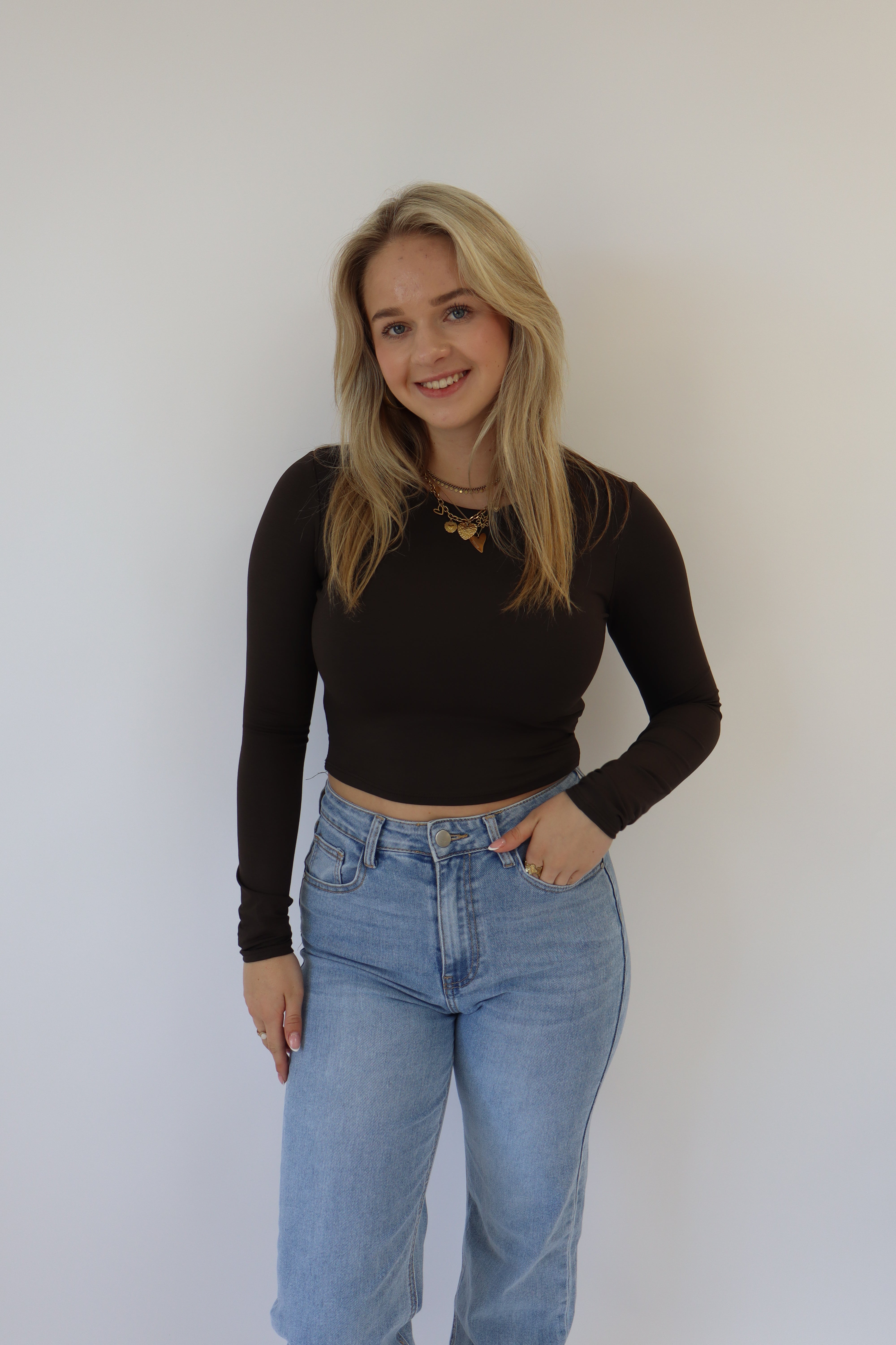 Leela Top Brown