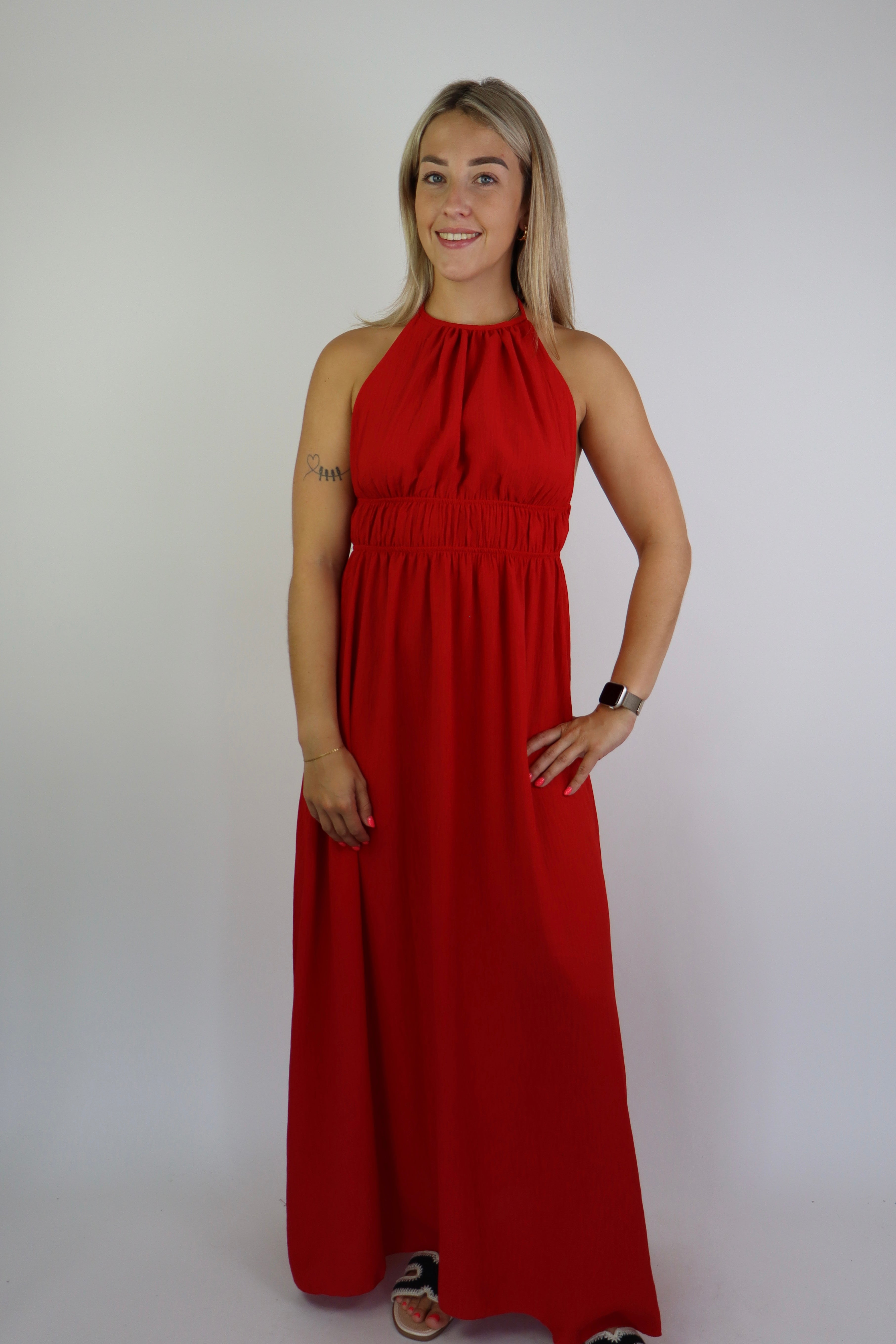 Ilse Maxi Jurk Rood