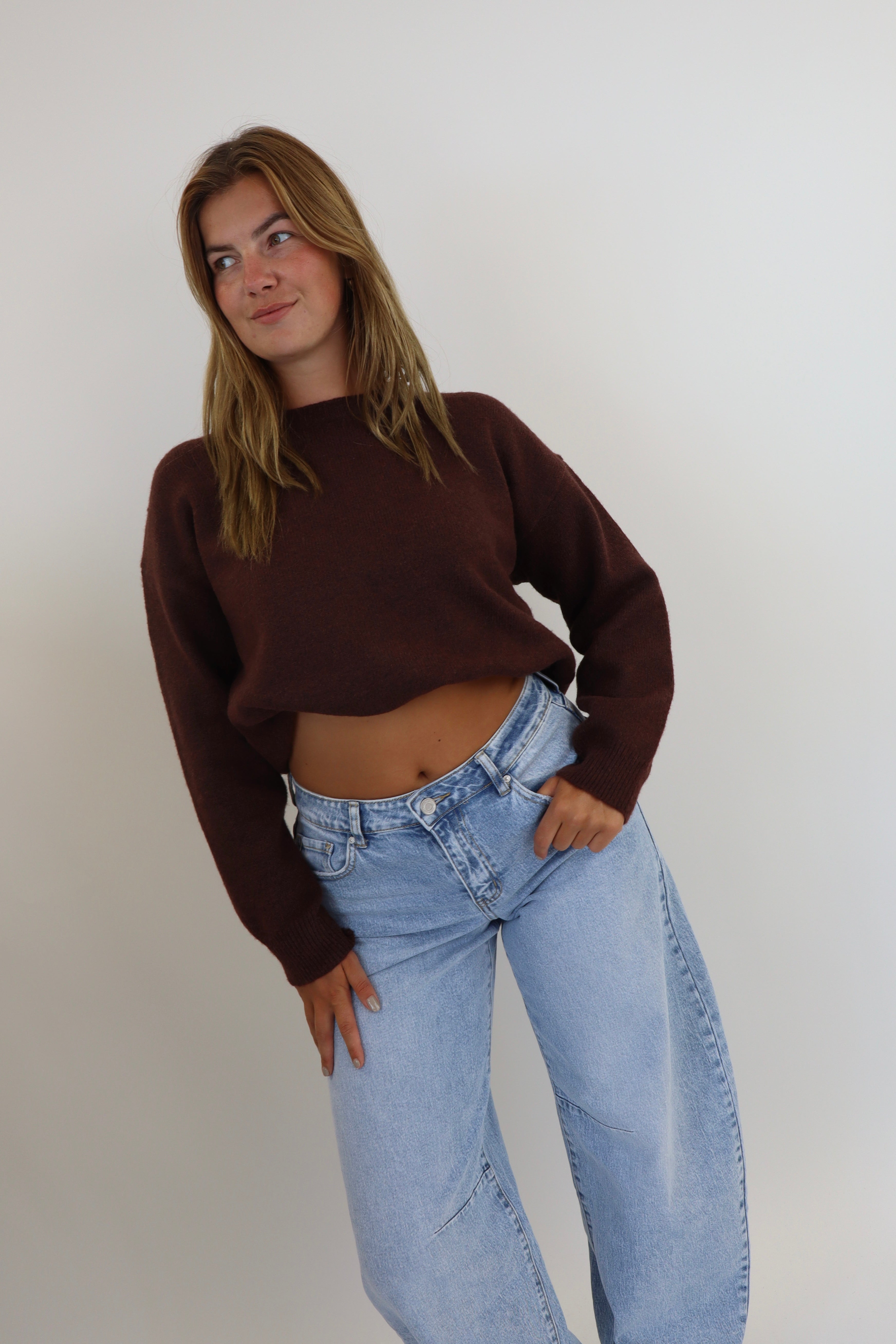 Self Love Club Sweater - Brown