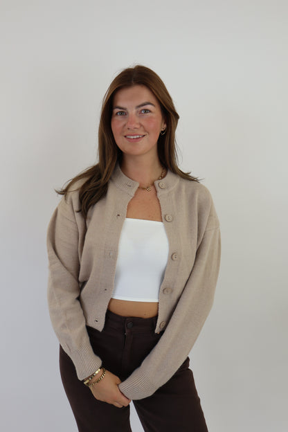 By Kie Knitted Cardigan Beige