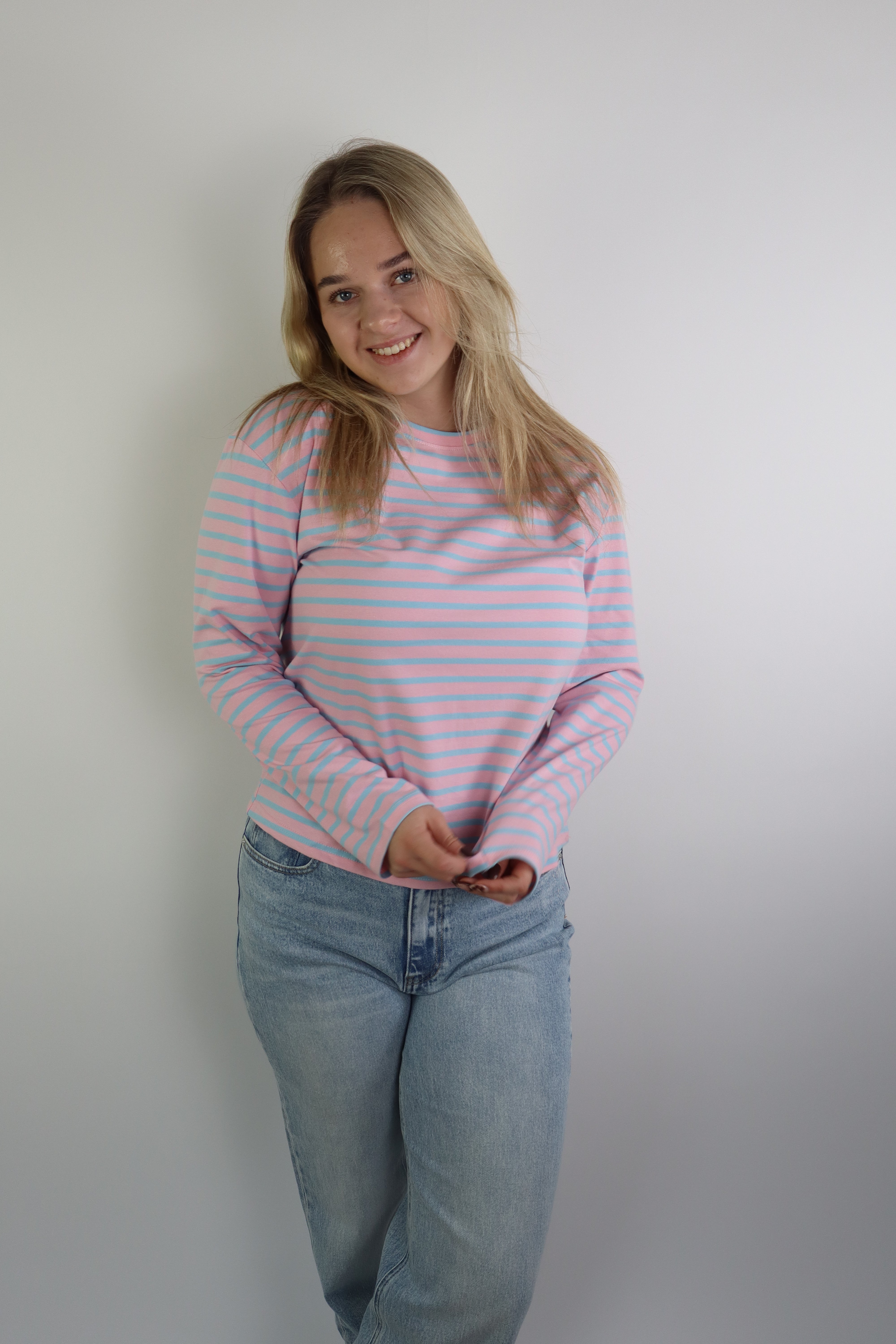 Isis Long Sleeve Top Roze/Licht Blauw