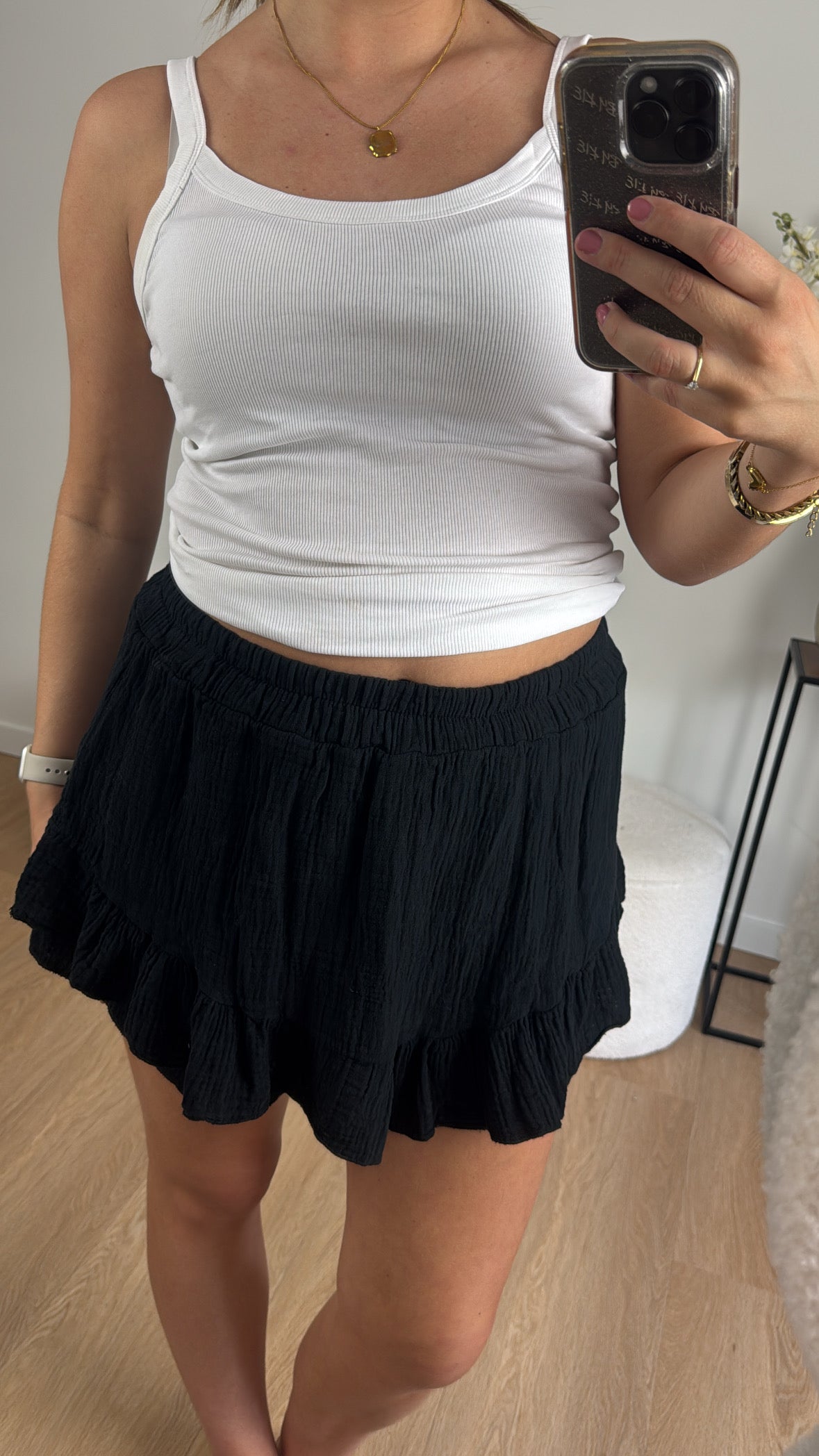 Lilly Katoenen Skort Black