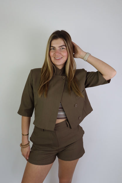 Gia Pantalon Short Coffee