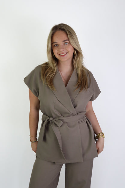 Mirte Gilet Taupe