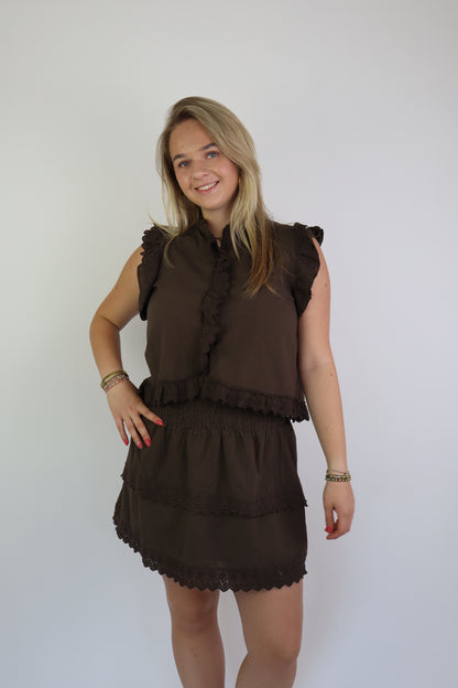 Lena Two Piece Set Brown