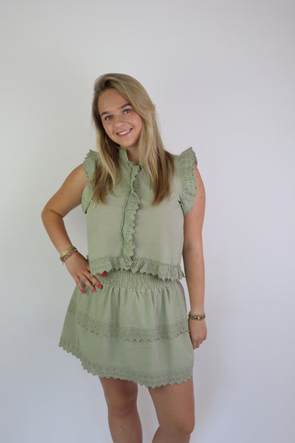 Lena Two Piece Set Green
