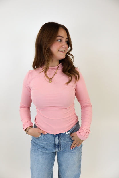 Leanne Long Sleeve Top - Roze