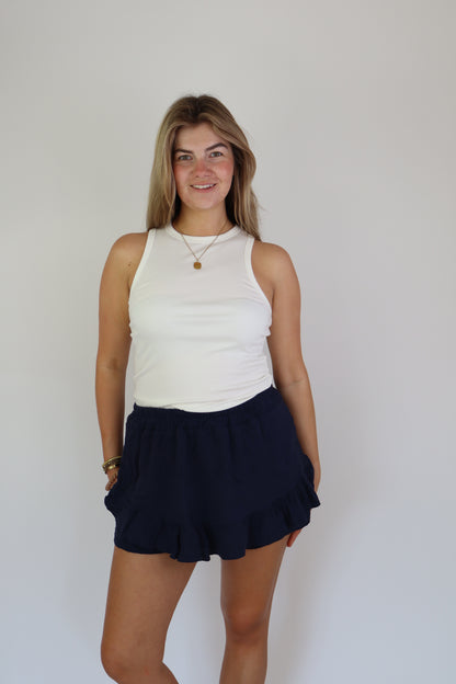 Lilly Katoenen Skort Navy