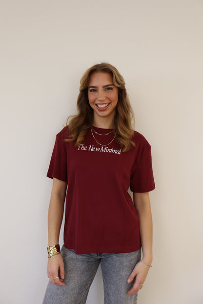 Minimal Tee Bordeaux