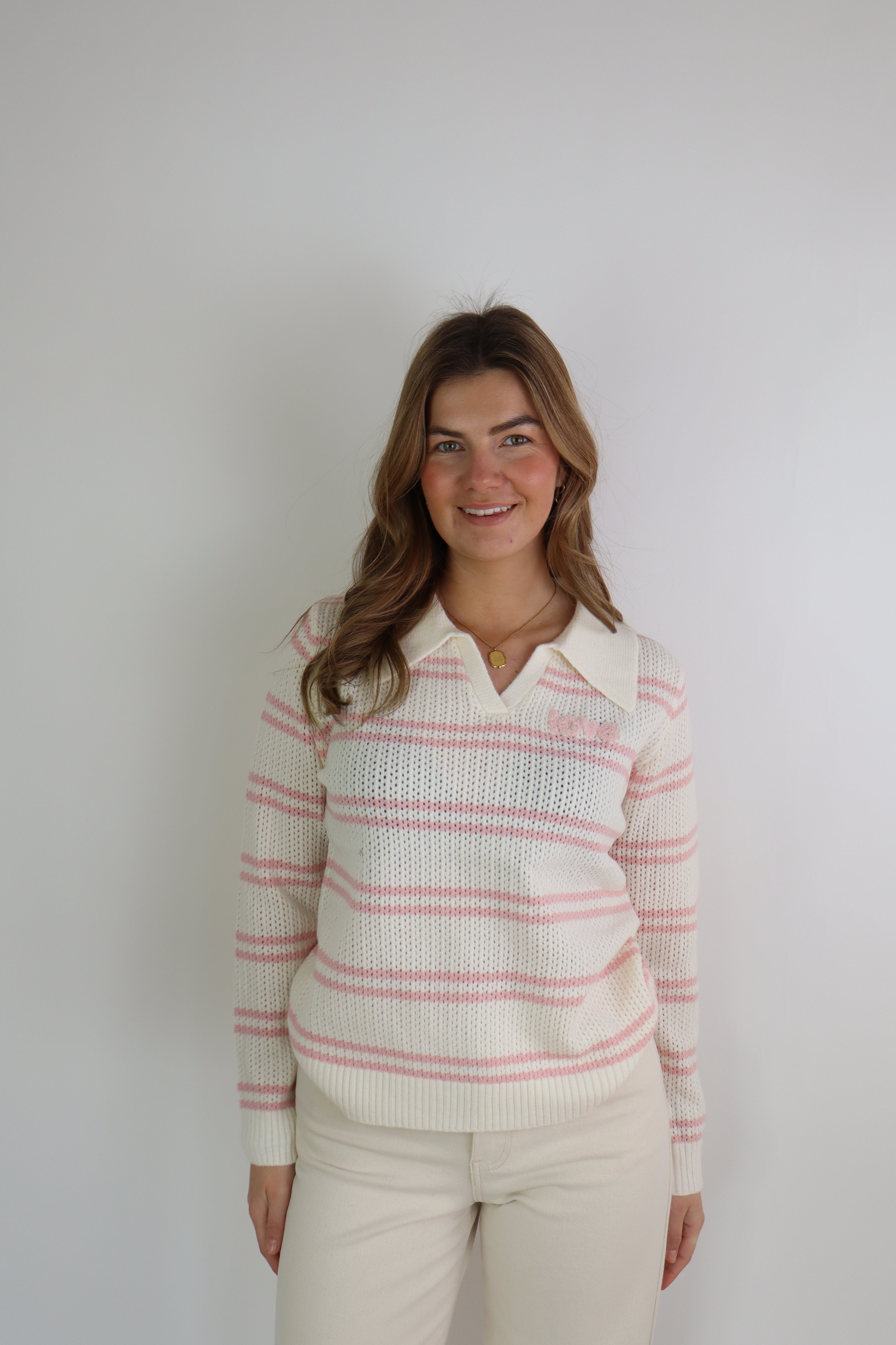 Liva Sweater White/Pink