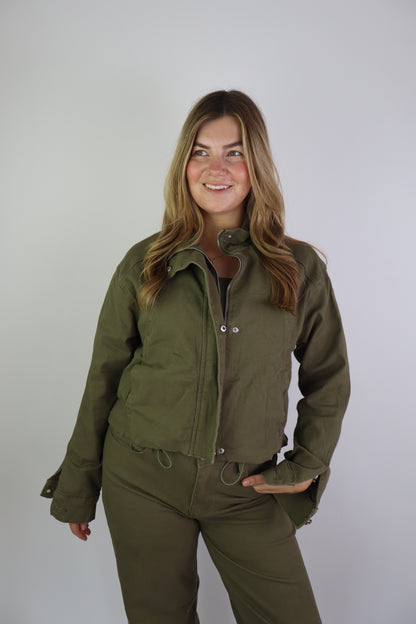 Rowena Denim Jacket Khaki