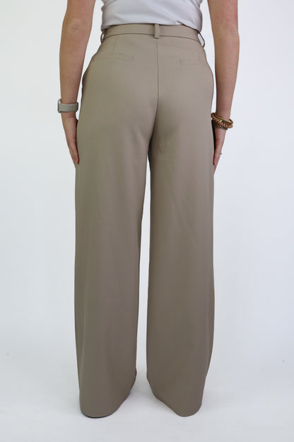 Bowie Wide Leg Pantalon Beige