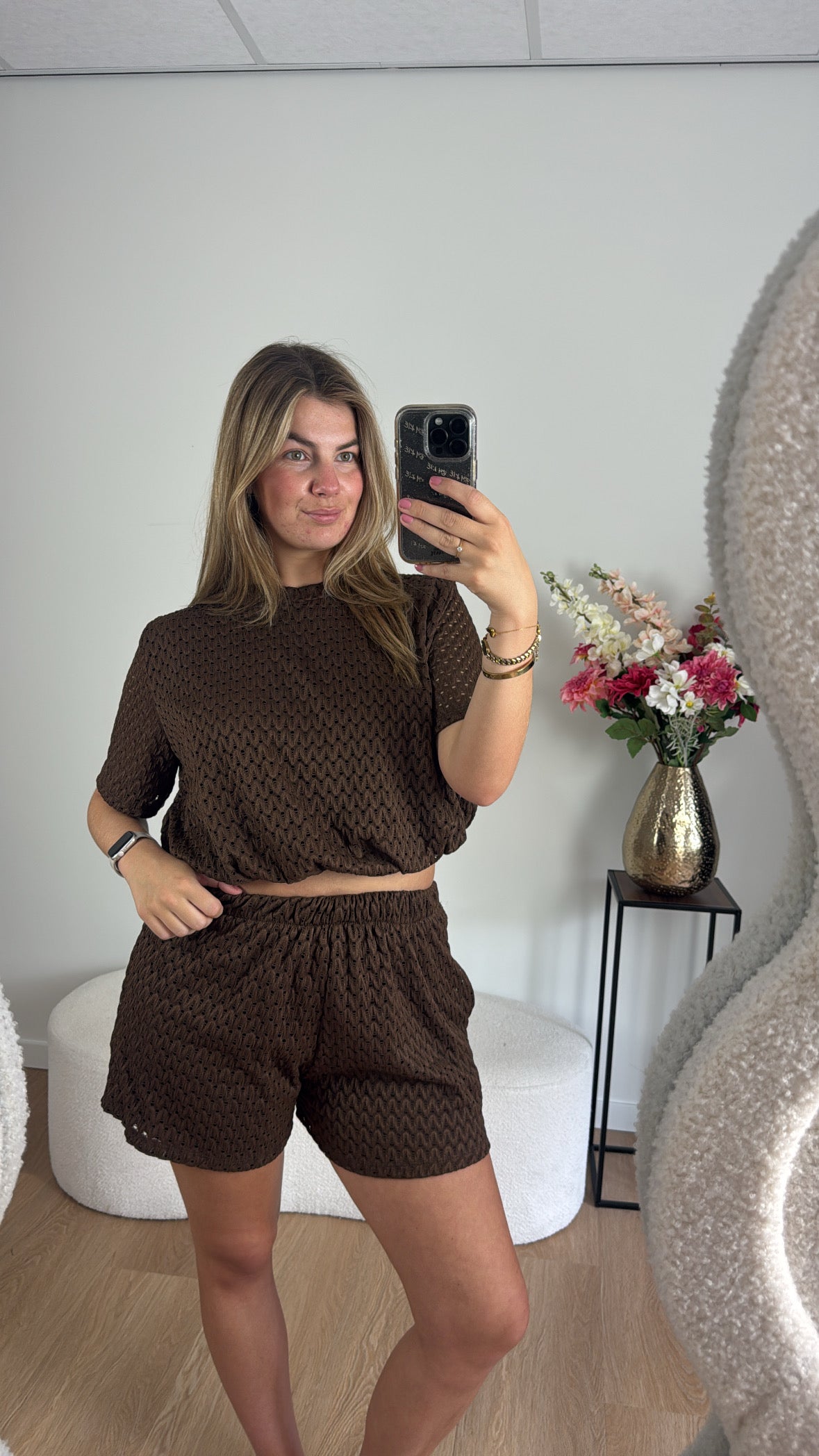 Silvy Two Piece Set Brown