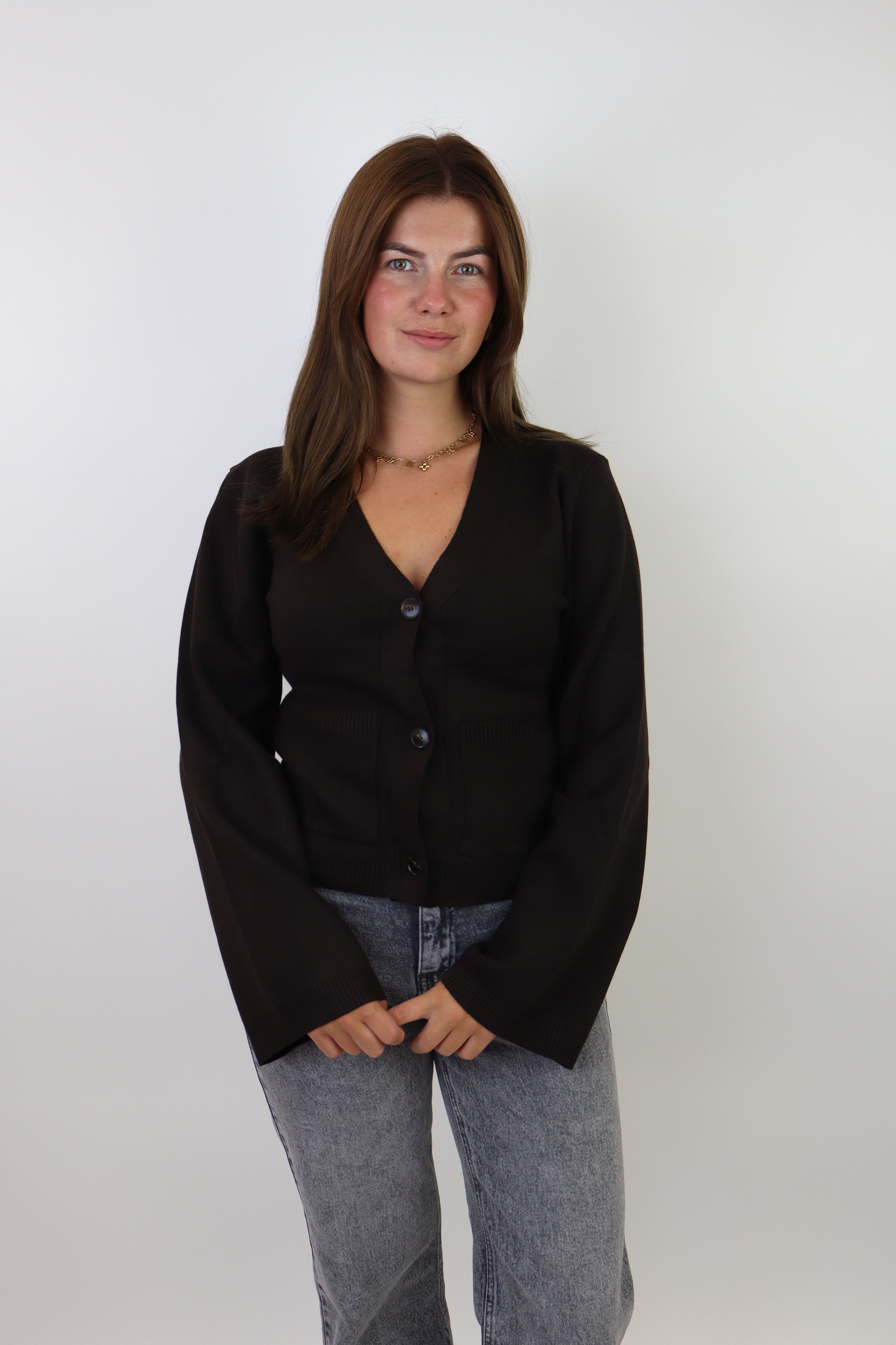 Suzie Cardigan Dark Brown