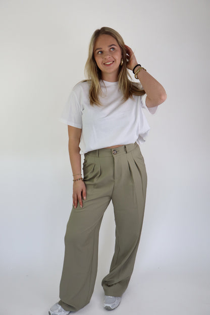 Emma Stretch Pantalon Olive