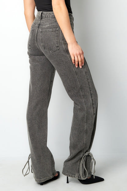 Jeans Met Strikjes Grijs