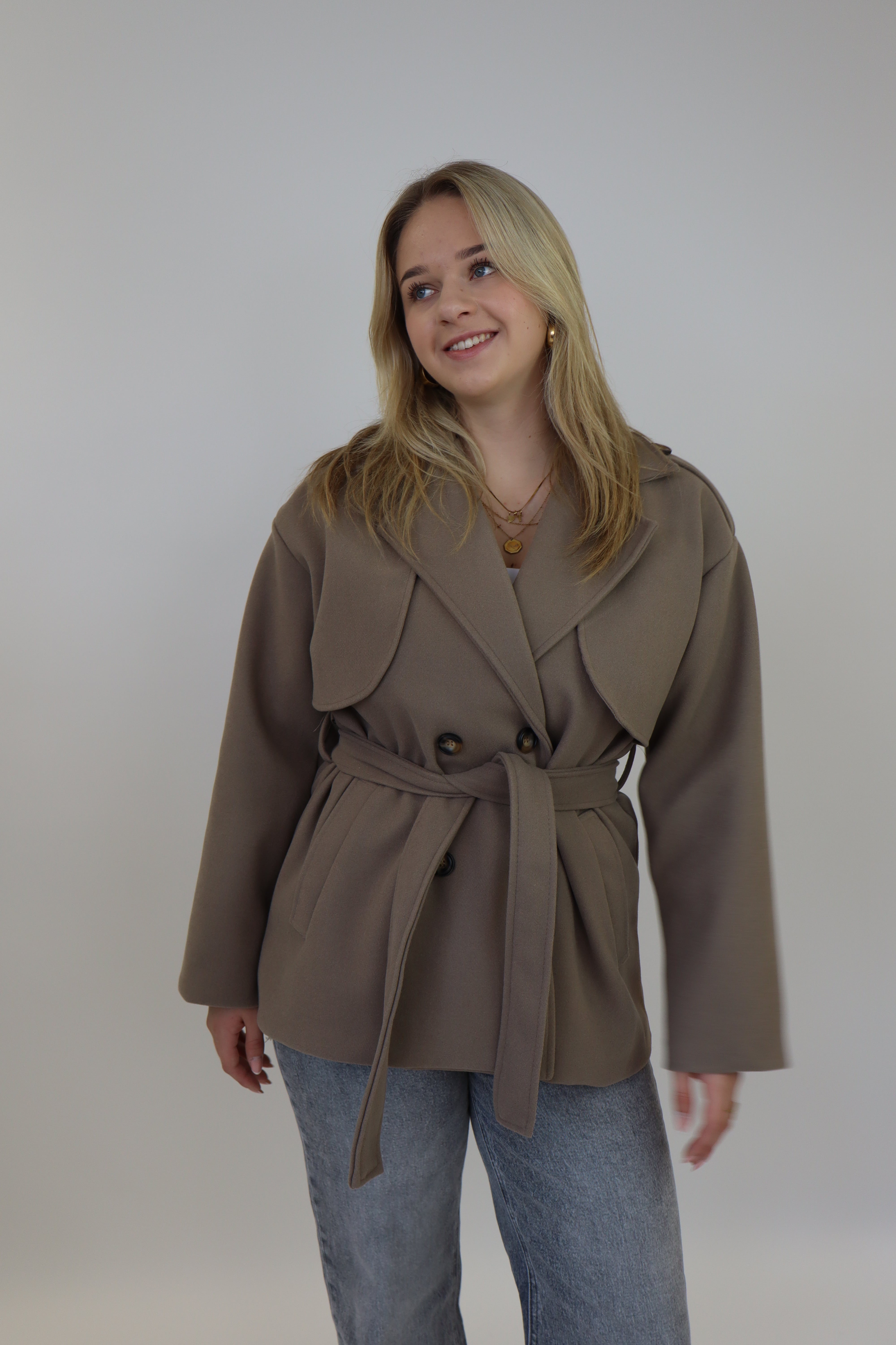 Doriena Trench Coat Taupe