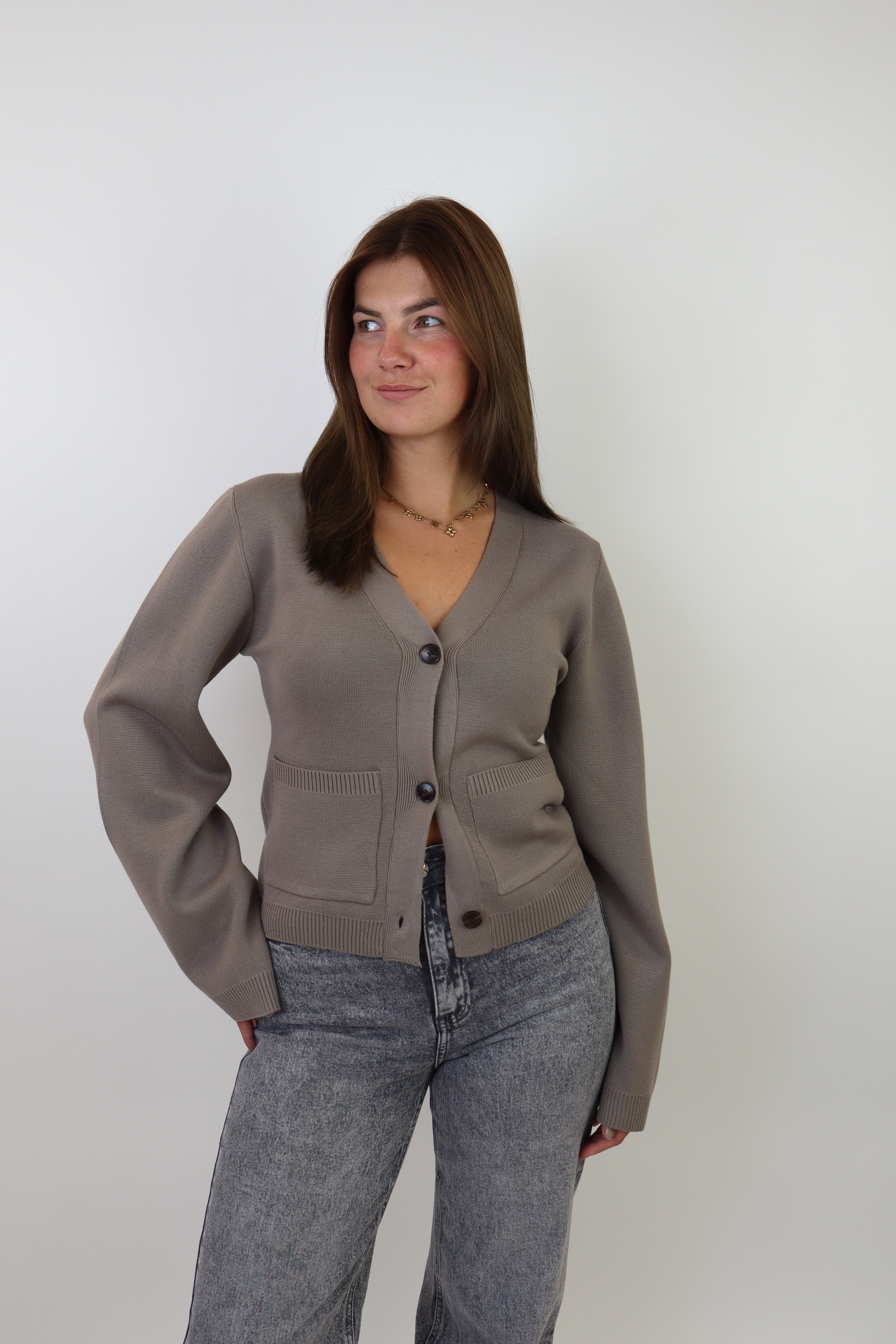 Suzie Cardigan Taupe