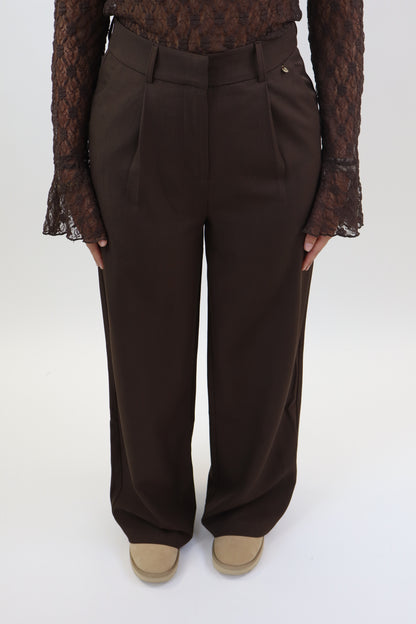 Bowie Wide Leg Pantalon | Brown