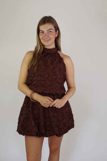 Heart Dress Brown