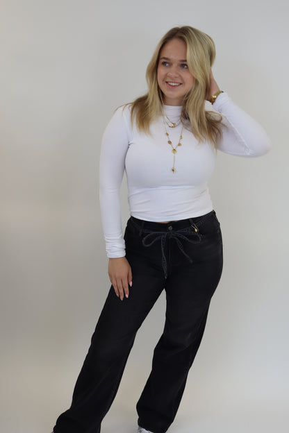Laulia Straight Leg Jeans - Black Y3331-3