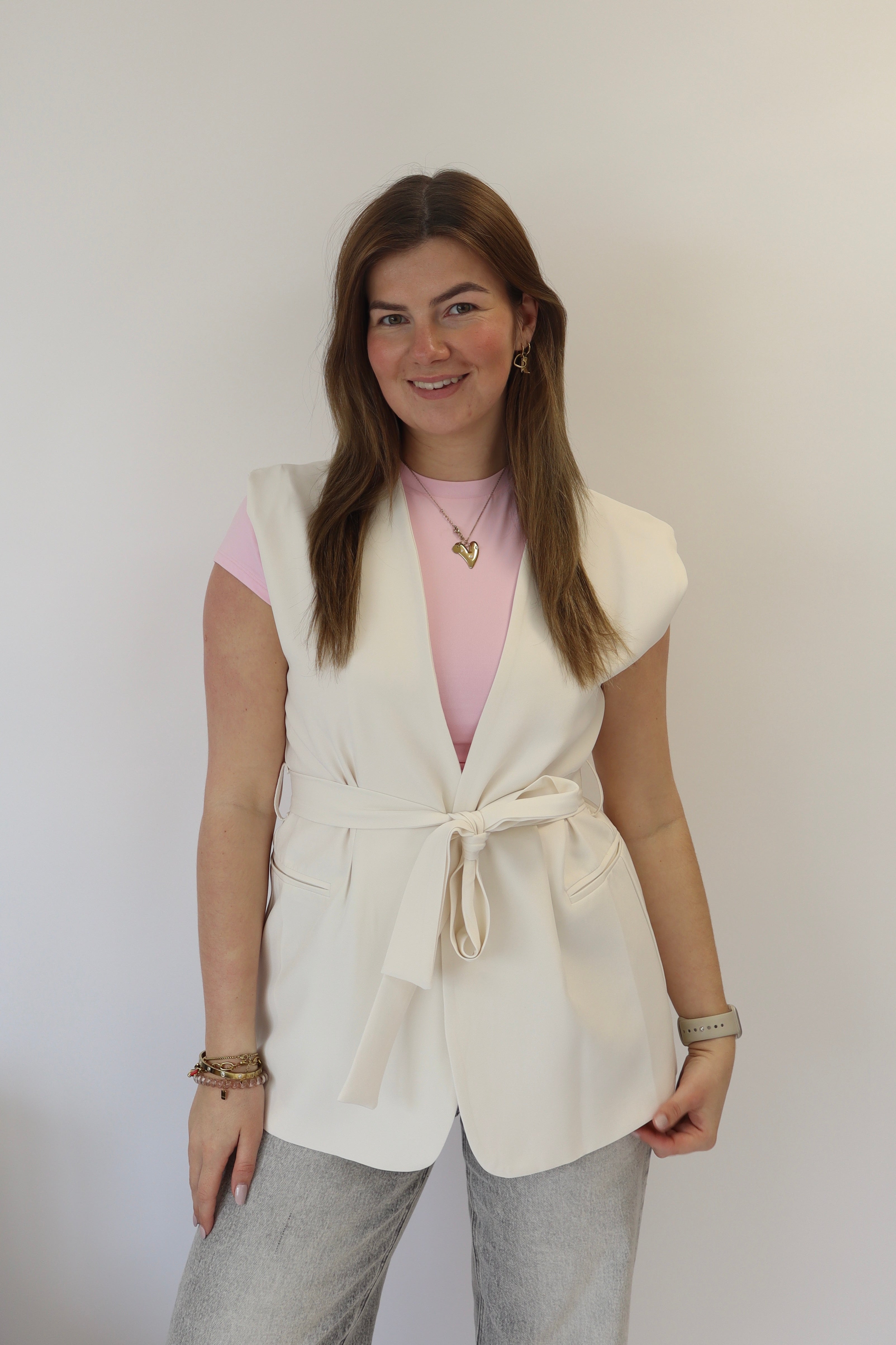 Kylie Gilet Creme