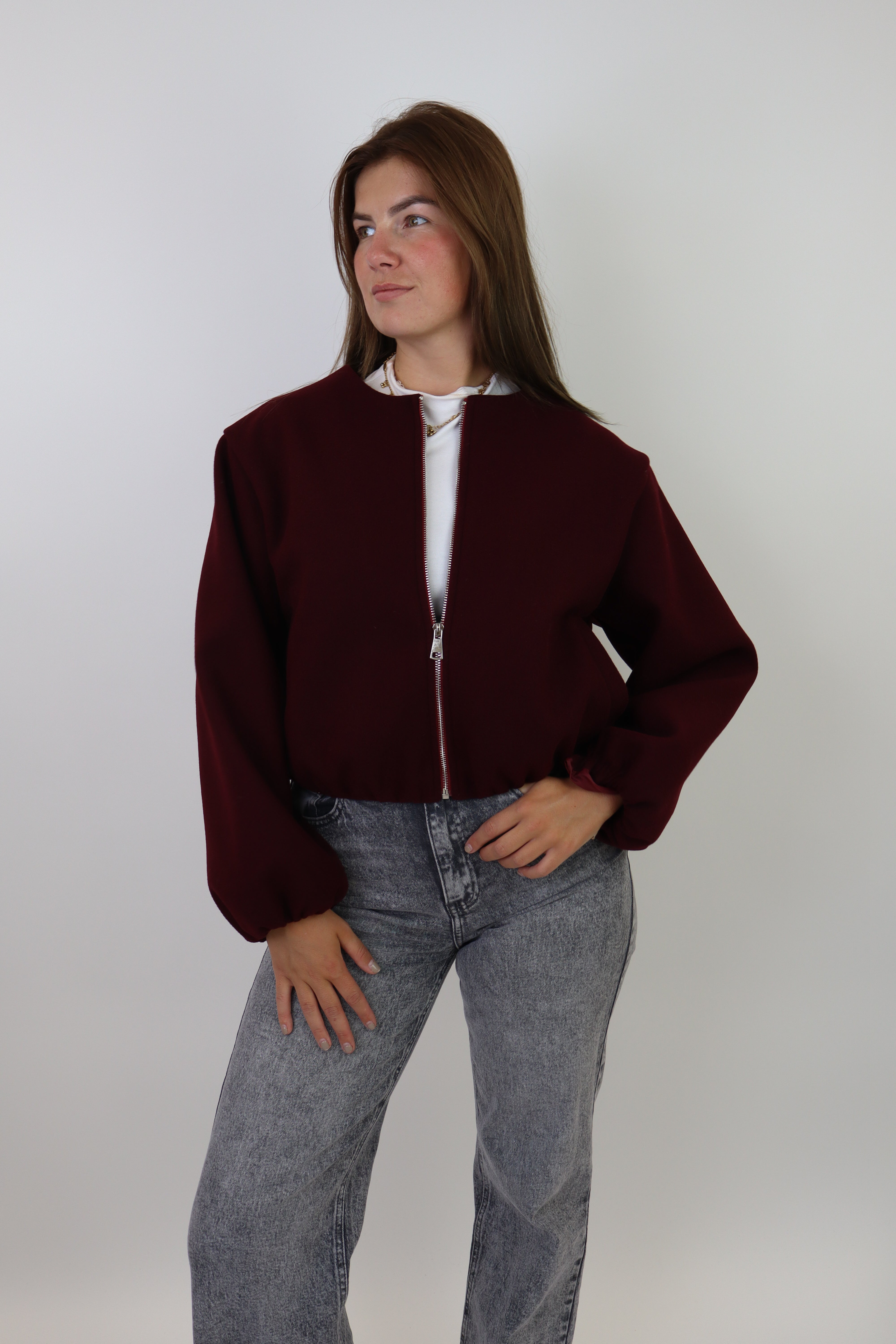 Ambika Bomber Jacket Bordeaux