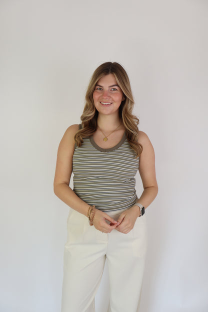 Striped Top Green
