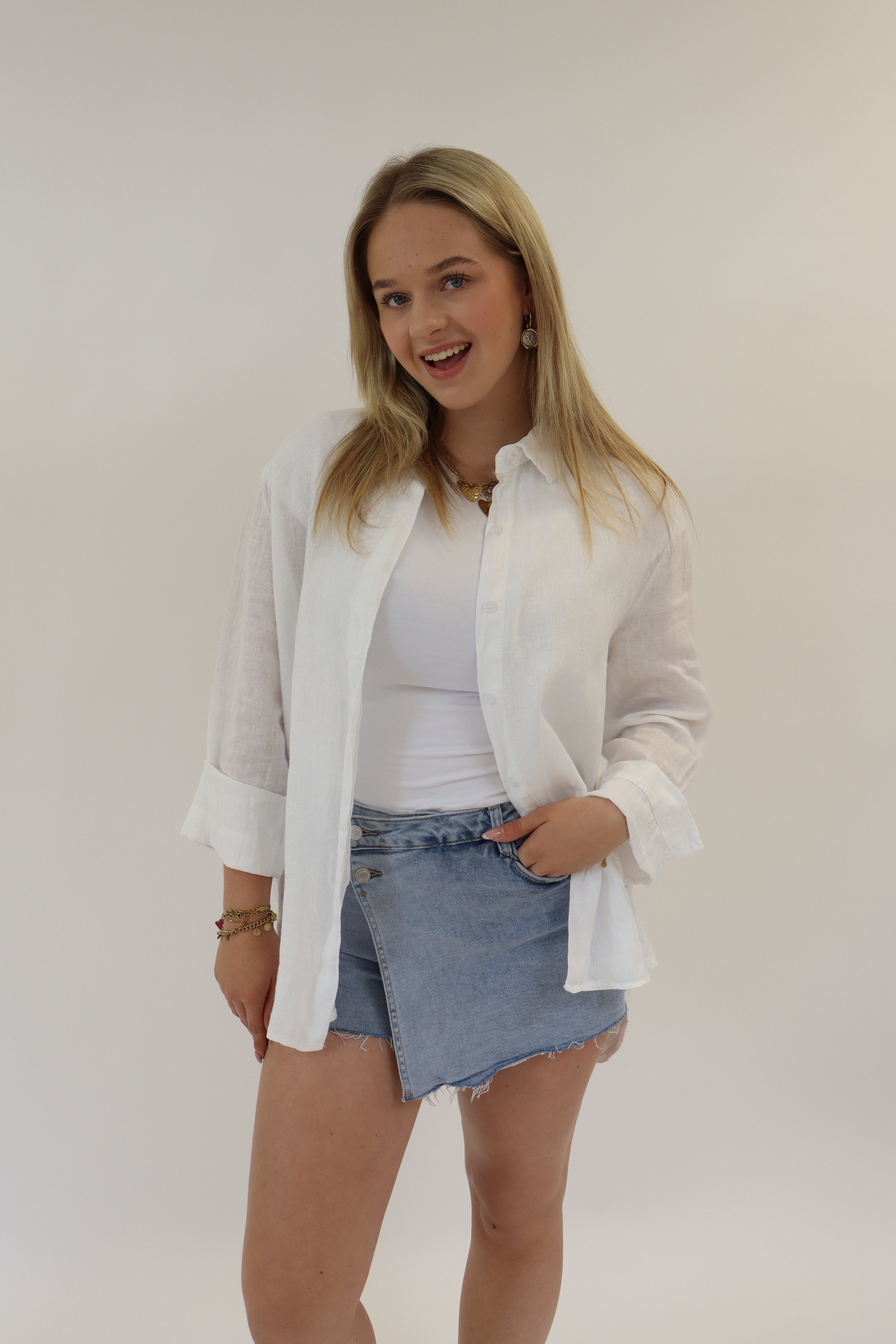 Linnen Breeze Blouse Wit