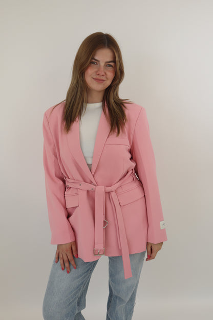Ambika Belted Blazer Licht Roze