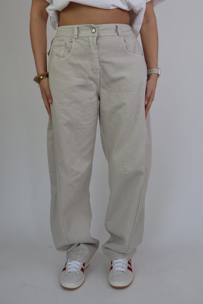 Ambika Baggy Jeans Beige